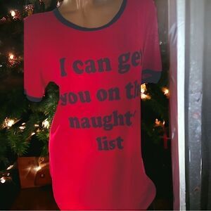 Cozy Zoe l Naughty List l Sleep shirt l T-Shirt l Soft stretch l Medium l VGUC